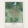 Burwell, Nebraska map print, the full design