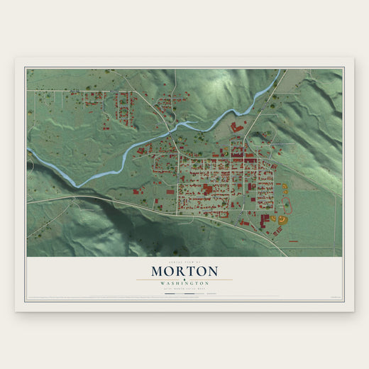 Morton, Washington map print, the full design