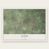 Alton, Texas map print, the full design