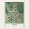 Elwood, Nebraska map print, the full design