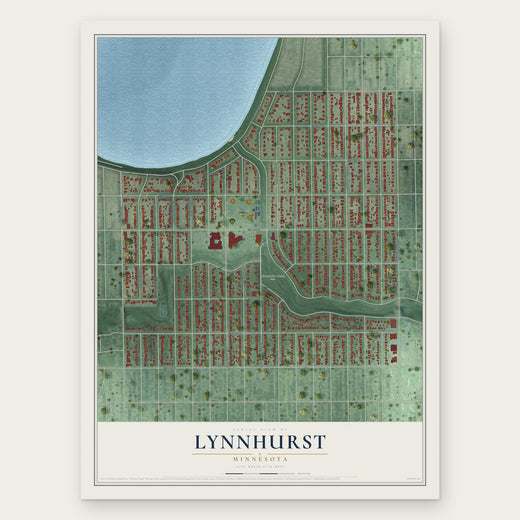 Lynnhurst, Minnesota map print, the full design