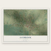 Saybrook, Illinois map print, the full design