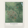 Walkerton, Indiana map print, the full design