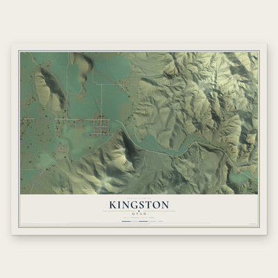 Kingston, Utah map print, the full design