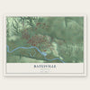 Batesville, Arkansas map print, the full design