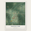 French Camp, Mississippi map print, the full design