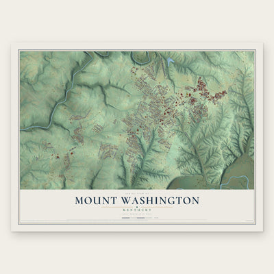Mount Washington, Kentucky map print, the full design