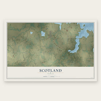 Scotland, Texas map print, the full design