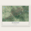 Dickinson, Texas map print, the full design