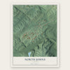 North Johns, Alabama map print, the full design