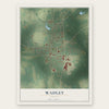 Wadley, Georgia map print, the full design