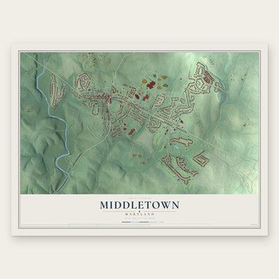 Middletown, Maryland map print, the full design