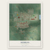 Hebron, North Dakota map print, the full design