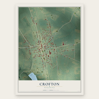 Crofton, Kentucky map print, the full design