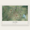 Slater, Missouri map print, the full design