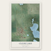 Clear Lake, South Dakota map print, the full design