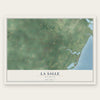 La Salle, Michigan map print, the full design