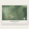 Todd Mission, Texas map print, the full design