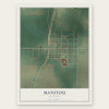 Manitou, Oklahoma map print, the full design