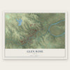 Glen Rose, Texas map print, the full design