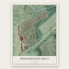 Brookwood Hills, Georgia map print, the full design