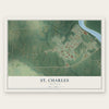 St. Charles, Arkansas map print, the full design