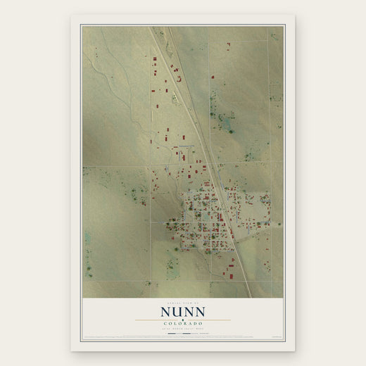 Nunn, Colorado map print, the full design