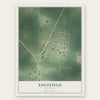 Edgefield, Louisiana map print, the full design