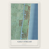Gulf Stream, Florida map print, the full design