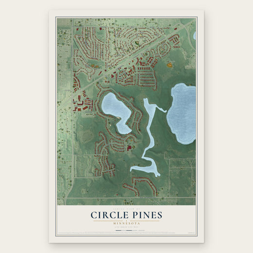 Circle Pines, Minnesota map print, the full design