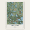 Groveland, Florida map print, the full design
