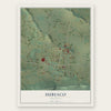 Subiaco, Arkansas map print, the full design