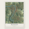 Belington, West Virginia map print, the full design
