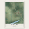 Clontarf, Minnesota map print, the full design