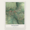 Rockford, Washington map print, the full design