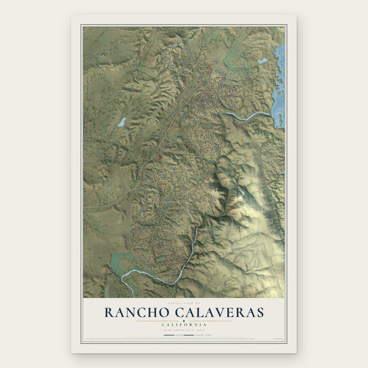 Rancho Calaveras, California map print, the full design