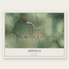 Shipman, Illinois map print, the full design