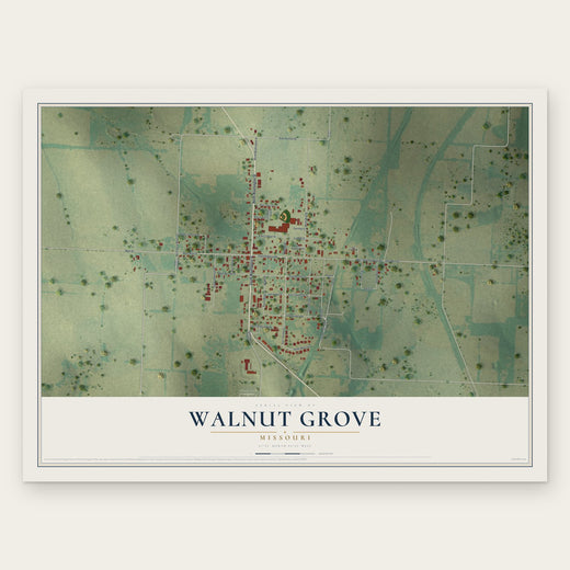 Walnut Grove, Missouri map print, the full design
