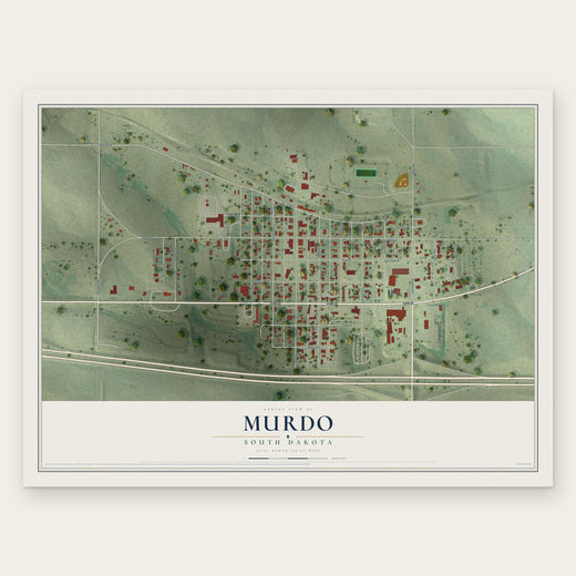Murdo, South Dakota map print, the full design