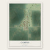 Campus, Illinois map print, the full design