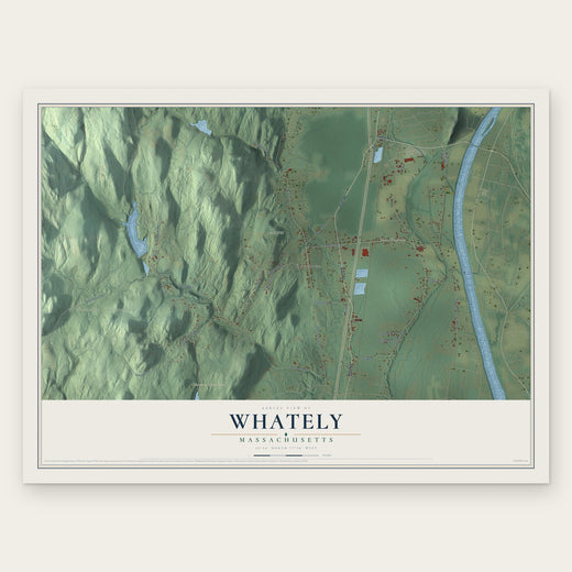 Whately, Massachusetts map print, the full design