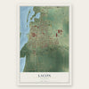 Lacon, Illinois map print, the full design