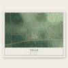 Vilas, South Dakota map print, the full design