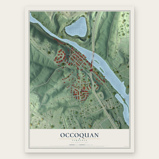 Occoquan, Virginia map print, the full design