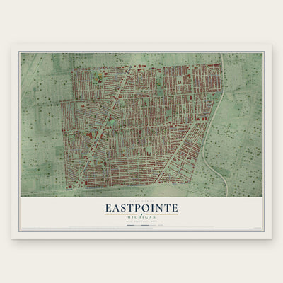 Eastpointe, Michigan map print, the full design