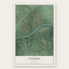 Patoka, Indiana map print, the full design