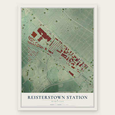 Reisterstown Station, Maryland map print, the full design