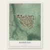 Remerton, Georgia map print, the full design