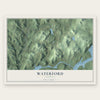 Waterford, Vermont map print, the full design