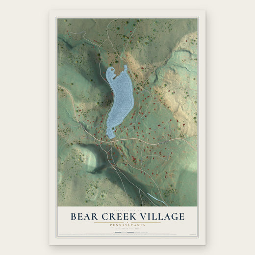 Bear Creek Village, Pennsylvania map print, the full design